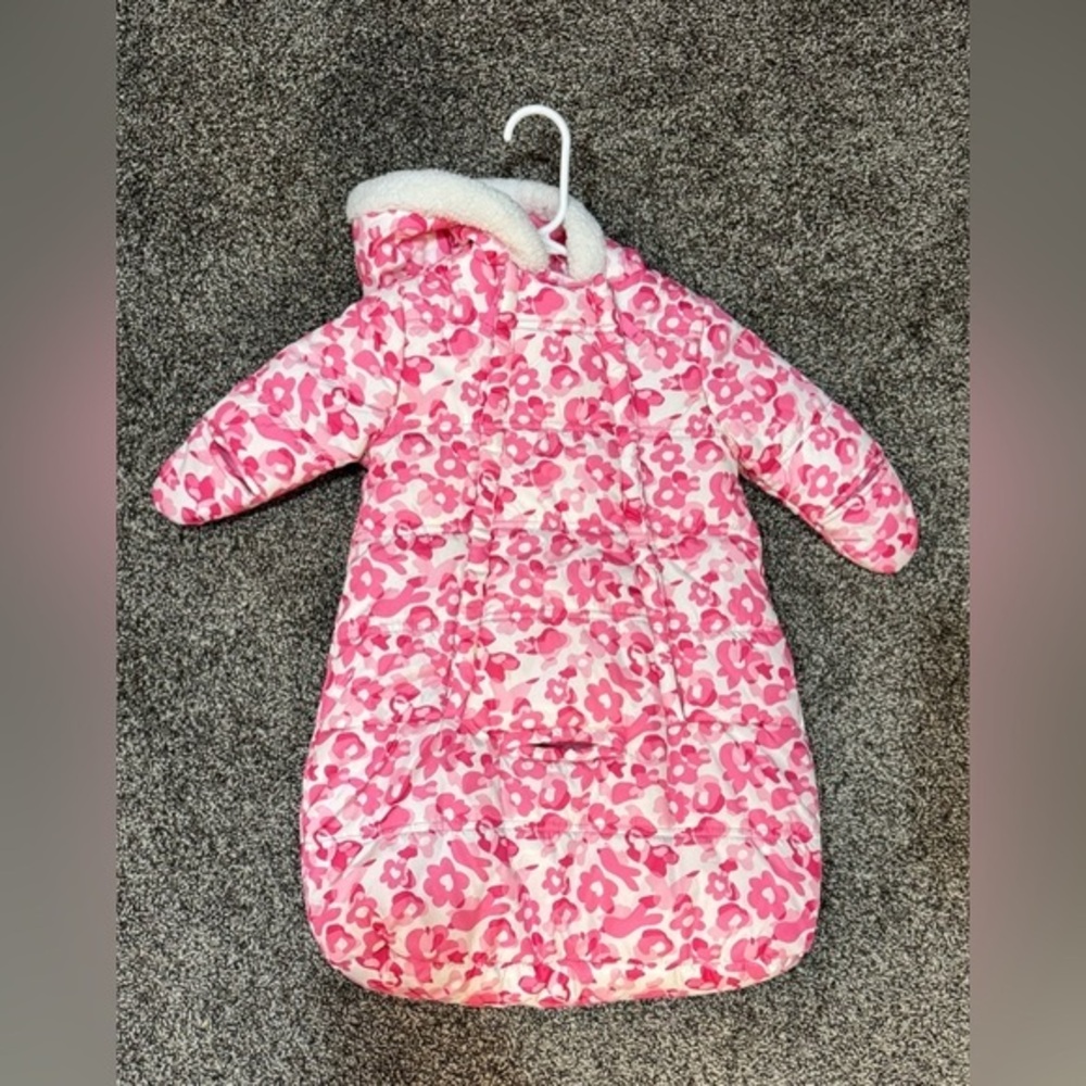 Floral Pink Baby Snowsuit
